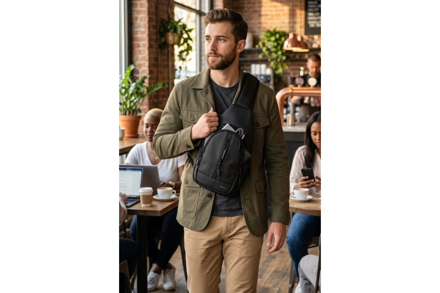 SWISS Urban Tech Sling Bag Multiple Compartments