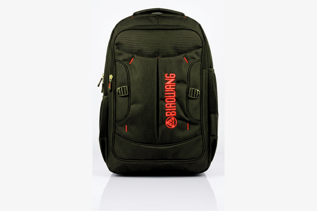 Birdwang black and red sport bag with spacious main compartment and durable design